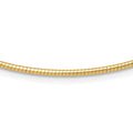 14K Polished 2mm Round Omega Necklace
