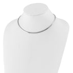14K Polished 4mm Two-tone Reversible Omega Necklace