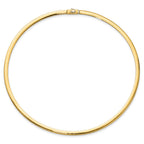 14K Polished 4mm Two-tone Reversible Omega Necklace