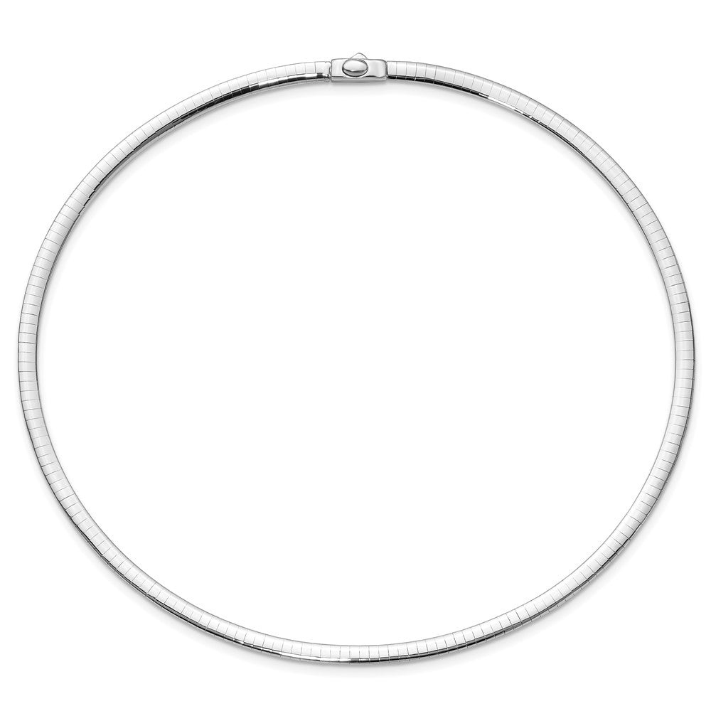 14K Polished 4mm Two-tone Reversible Omega Necklace