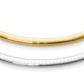 14K Polished 4mm Two-tone Reversible Omega Necklace