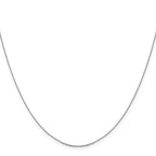 14K White Gold .85 mm D/C Cable Chain