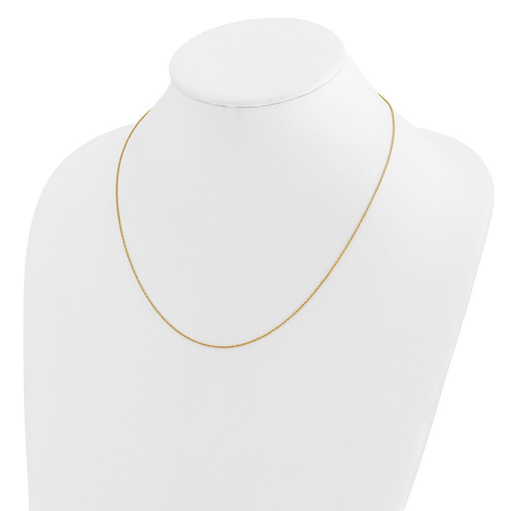 14K Adjustable .9mm D/C Twisted Box Chain