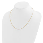 14K Adjustable .9mm D/C Twisted Box Chain