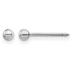 Inverness 14k White Gold 3mm Ball Post Piercing Earrings