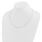 14K White Gold Adjustable 1mm D/C Open Franco Chain