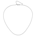 14K White Gold Adjustable 1mm D/C Open Franco Chain