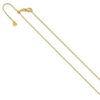 14K Adjustable 1.1mm D/C Cable Chain