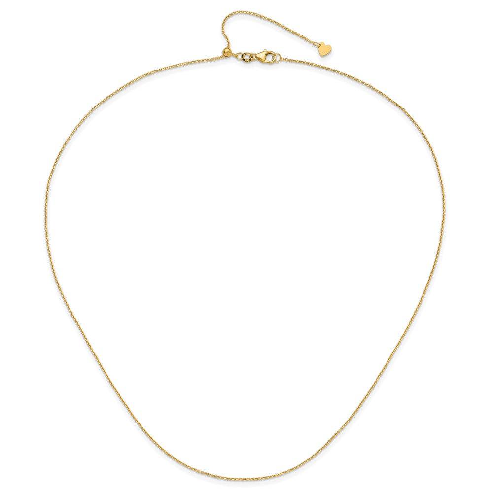 14K Adjustable 1.1mm D/C Cable Chain
