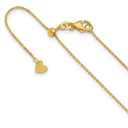 14K Adjustable 1.1mm D/C Cable Chain
