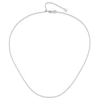 14K White Gold Adjustable 1.1mm D/C Cable Chain