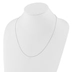 14K White Gold Adjustable 1.1mm D/C Cable Chain