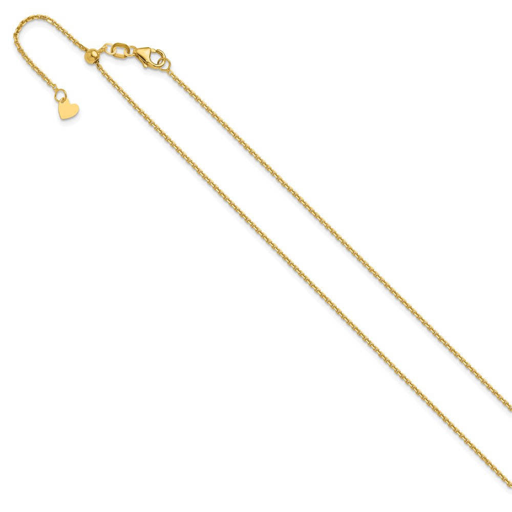 14K Adjustable 1.25mm D/C Cable Chain