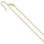 14K Adjustable 1.25mm D/C Cable Chain