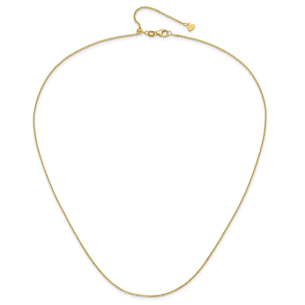 14K Adjustable 1.25mm D/C Cable Chain
