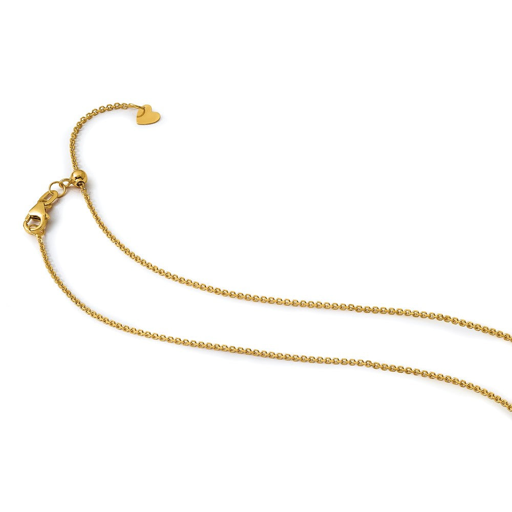 14K Adjustable 1.25mm D/C Cable Chain
