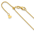 14K Adjustable 1.25mm D/C Cable Chain