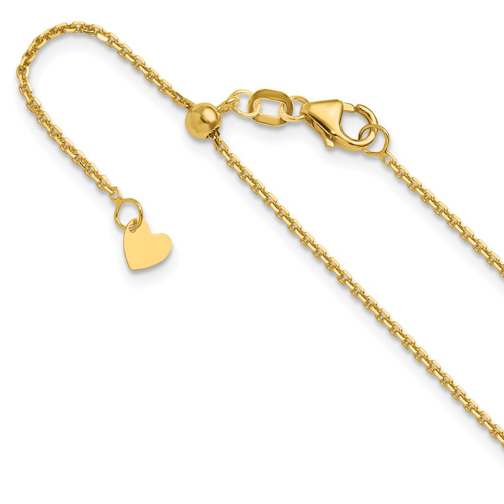 14K Adjustable 1.25mm D/C Cable Chain