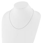 14K White Gold Adjustable 1.25mm D/C Cable Chain