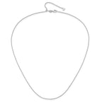 14K White Gold Adjustable 1.25mm D/C Cable Chain