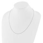 14K White Gold Adjustable 1.25mm D/C Cable Chain
