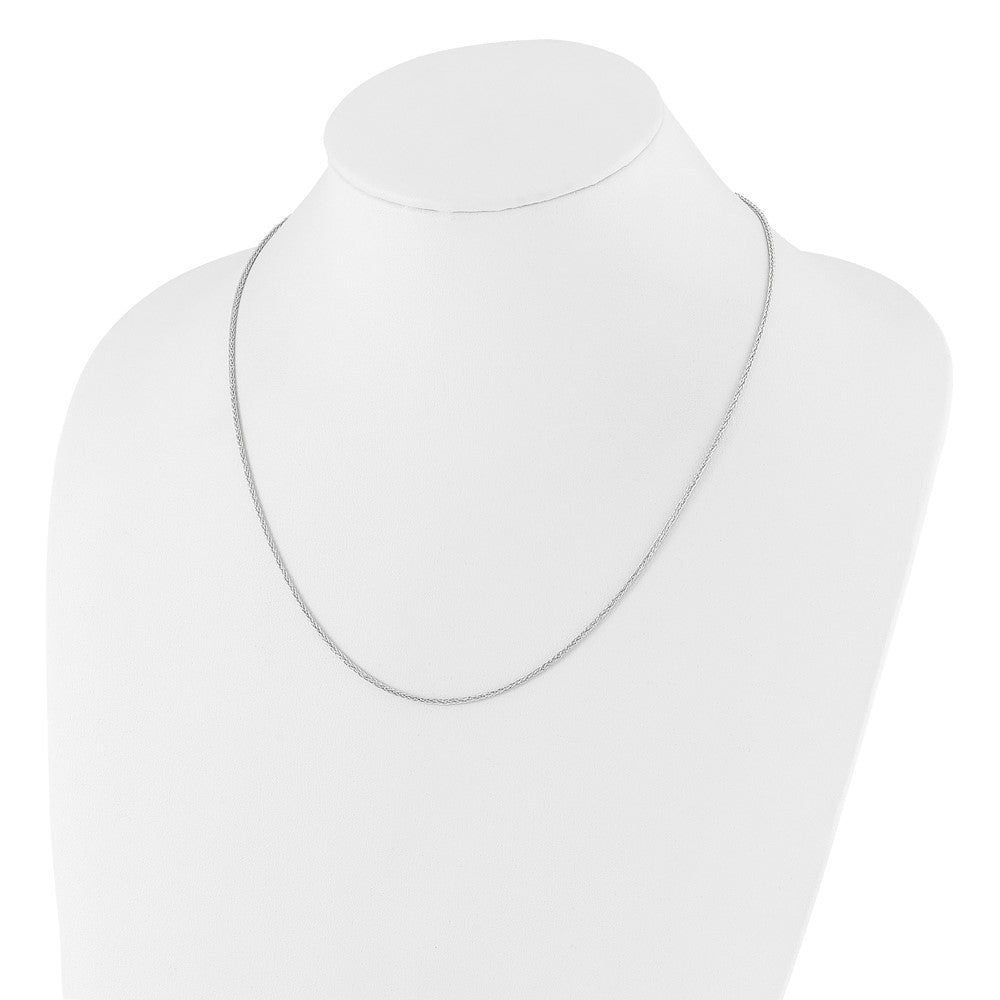 14K White Gold Adjustable 1.5mm Wheat Chain
