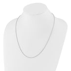 14K White Gold Adjustable 1.5mm Wheat Chain