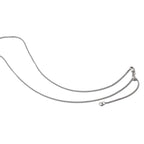 14K White Gold Adjustable 1.5mm Wheat Chain