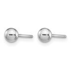 Inverness 14k White Gold 4mm Ball Post Piercing Earrings
