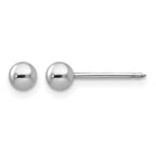 Inverness 14k White Gold 4mm Ball Post Piercing Earrings