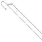 14K White Gold Adjustable 1.3mm D/C Wheat Chain