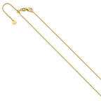 14K Adjustable .7mm Baby Box Chain