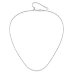 14K White Gold Adjustable 1.2mm Box Chain