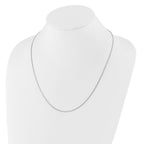 14K White Gold Adjustable 1.2mm Box Chain