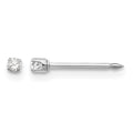Inverness 14k White Gold 2mm CZ Post Piercing Earrings