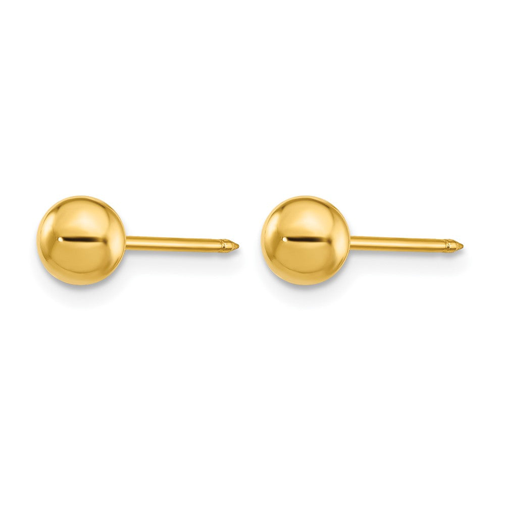 Inverness Stainless Steel 24K Gold-plated 5mm Ball Post Piercing Earrings