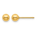 Inverness Stainless Steel 24K Gold-plated 5mm Ball Post Piercing Earrings