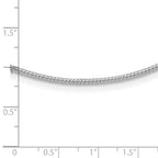 14K White 1.5mm D/C Neckwire Necklace