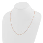 14K Rose Gold Adjustable .55mm Baby Box Chain