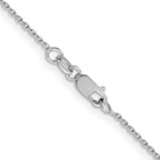 14K White Gold 1.05mm D/C Cable Chain