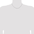 14K White Gold 1.05mm D/C Cable Chain