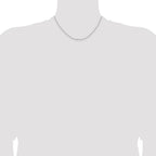 14K White Gold 1.4mm D/C Cable Chain