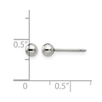 Inverness Stainless Steel Polished 4mm Ball Post Piercing Earrings