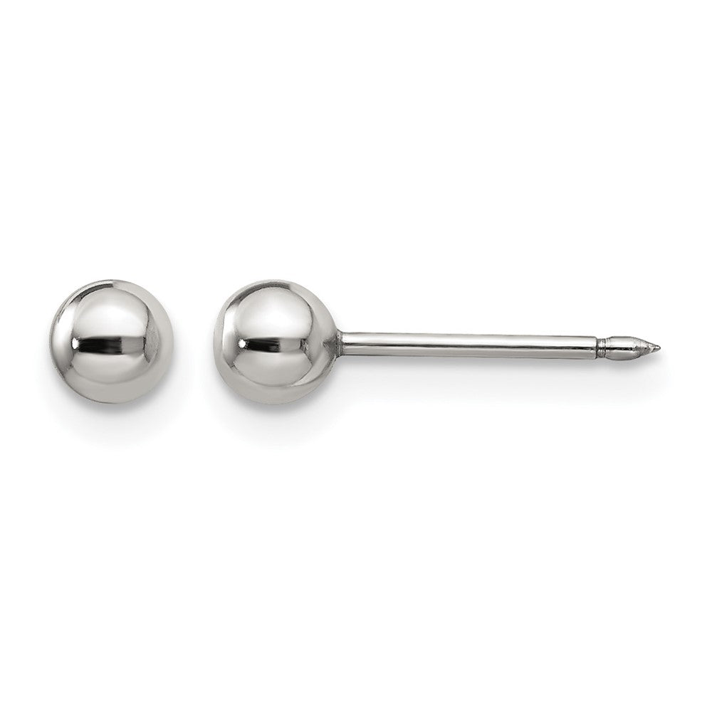 Inverness Stainless Steel Polished 4mm Ball Post Piercing Earrings
