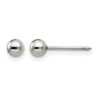Inverness Stainless Steel Polished 4mm Ball Post Piercing Earrings