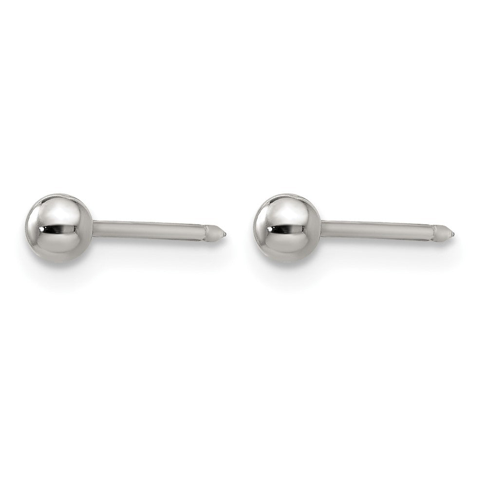 Inverness Stainless Steel Polished 3mm Ball Post Piercing Earrings