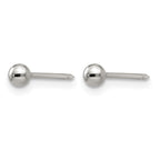 Inverness Stainless Steel Polished 3mm Ball Post Piercing Earrings