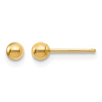 14K Polished 3mm Ball Post Earrings