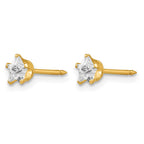 Inverness 14k 4mm Star CZ Post Piercing Earrings