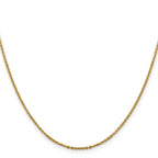 14K 1.7mm Flat Cable Chain